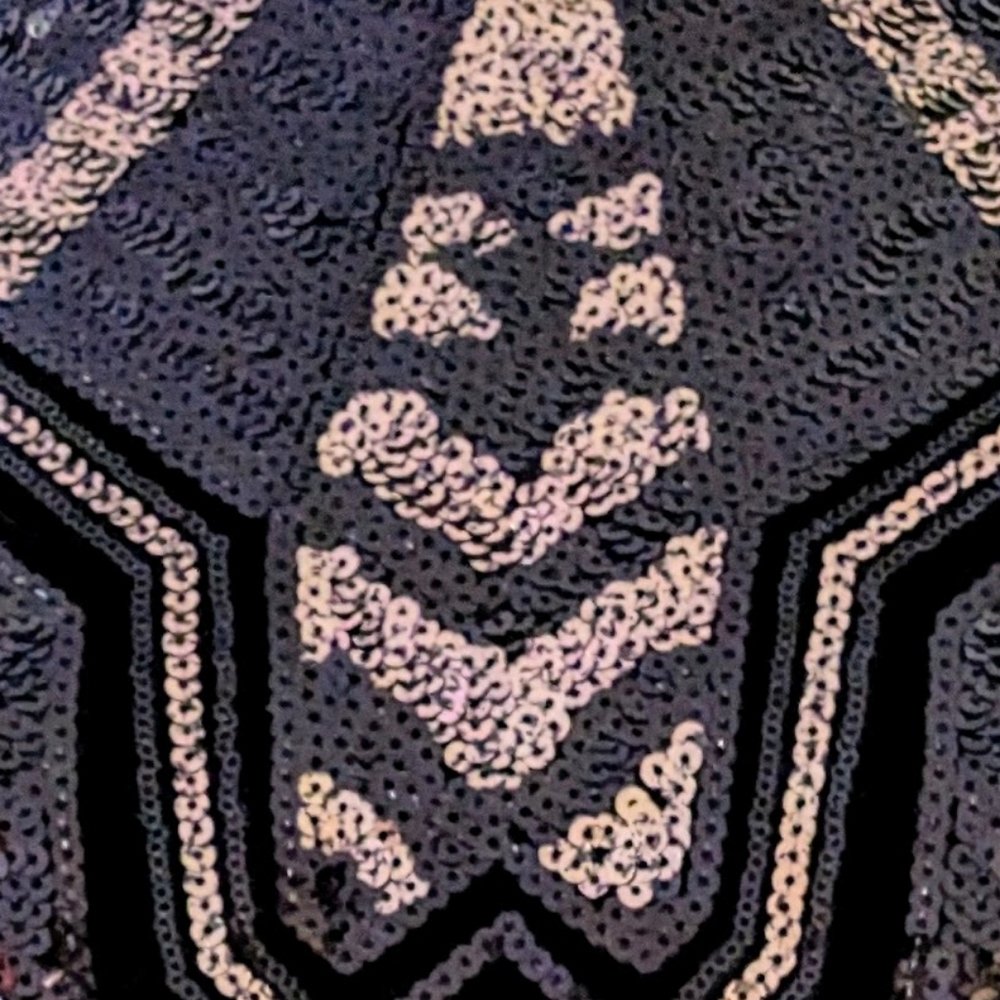 Express Geometric Pattern Sequin Dress Size Xs - image 3